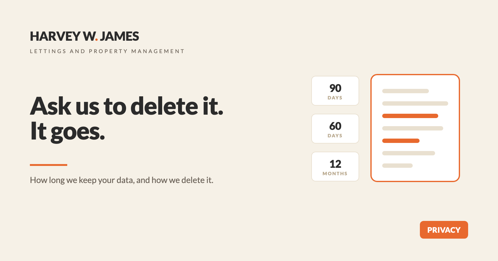 When you ask us to delete your data, it goes